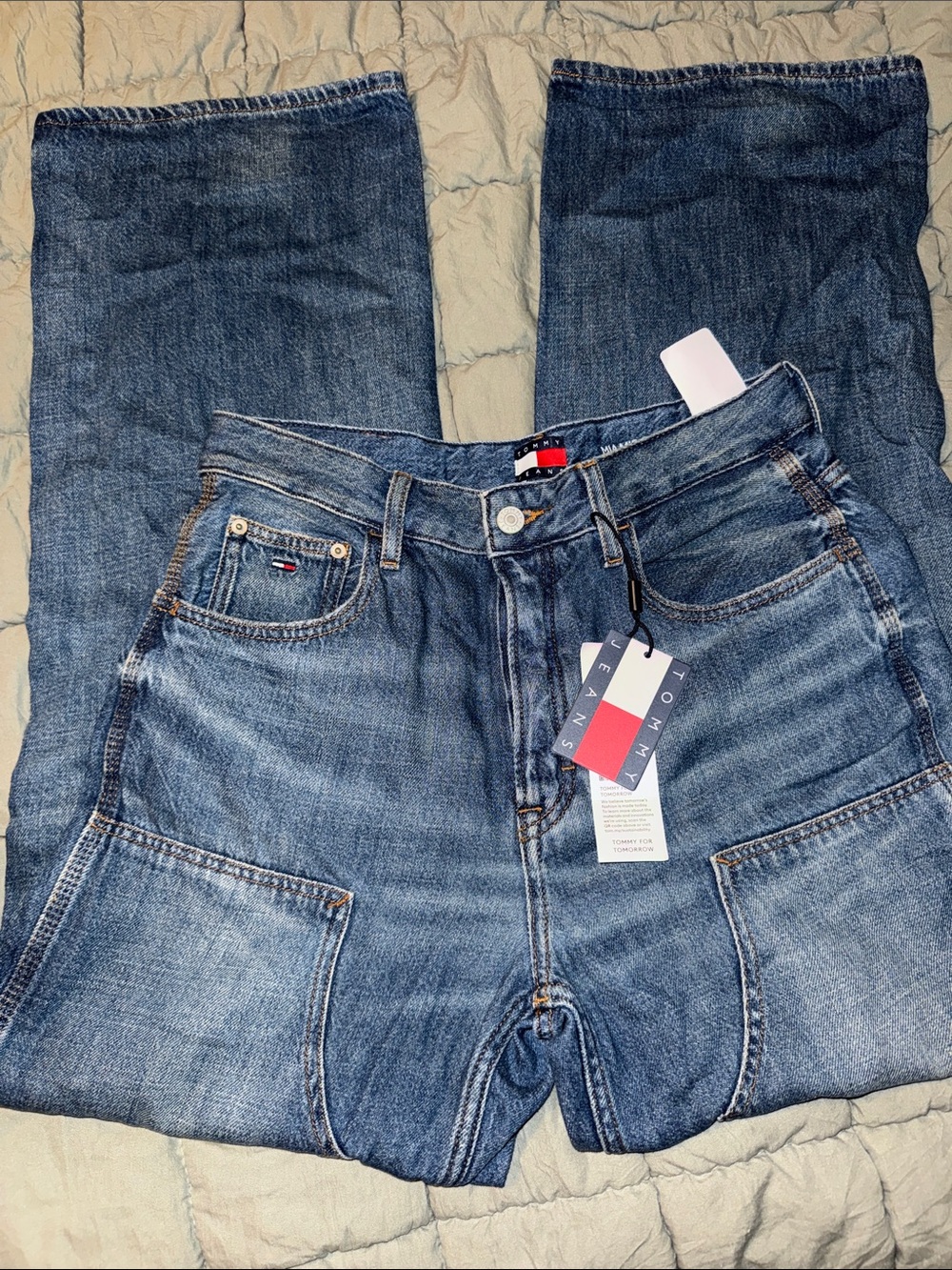 Tommy Hilfiger Women's Medium Blue Straight-Leg Jeans 27x30